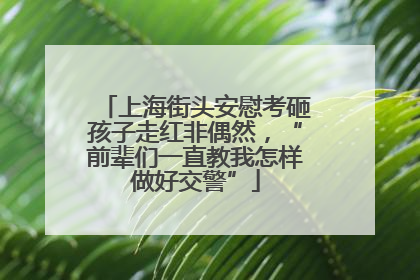 上海街头安慰考砸孩子走红非偶然，“前辈们一直教我怎样做好交警”