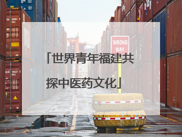 世界青年福建共探中医药文化