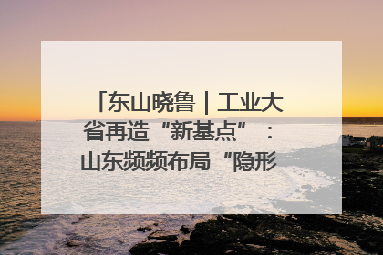 东山晓鲁｜工业大省再造“新基点”：山东频频布局“隐形冠军”背后