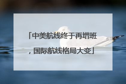 中美航线终于再增班，国际航线格局大变