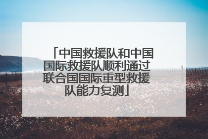 中国救援队和中国国际救援队顺利通过联合国国际重型救援队能力复测
