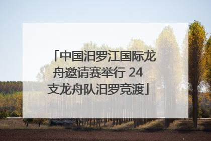 中国汨罗江国际龙舟邀请赛举行 24支龙舟队汨罗竞渡