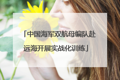 中国海军双航母编队赴远海开展实战化训练