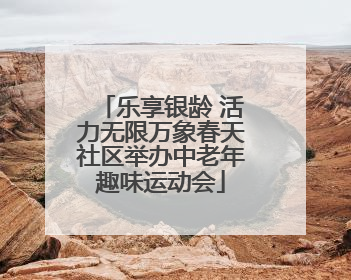 乐享银龄 活力无限万象春天社区举办中老年趣味运动会
