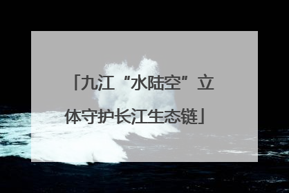 九江“水陆空”立体守护长江生态链