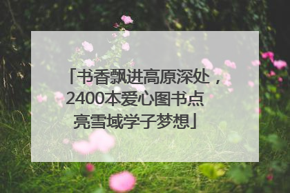 书香飘进高原深处，2400本爱心图书点亮雪域学子梦想
