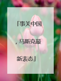 事关中国，马斯克最新表态