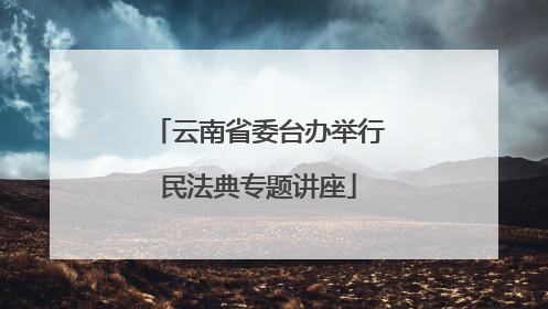 云南省委台办举行民法典专题讲座