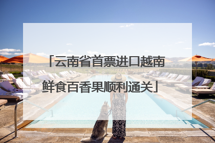 云南省首票进口越南鲜食百香果顺利通关