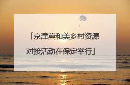 京津冀和美乡村资源对接活动在保定举行