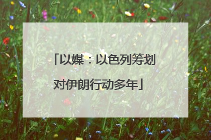 以媒：以色列筹划对伊朗行动多年
