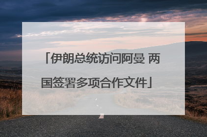 伊朗总统访问阿曼 两国签署多项合作文件