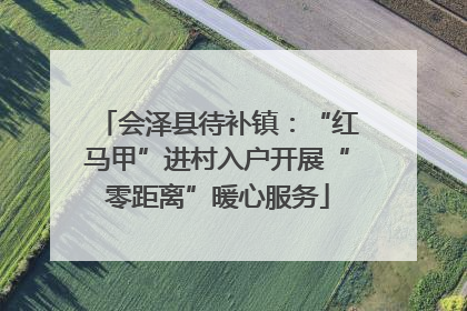 会泽县待补镇：“红马甲”进村入户开展“零距离”暖心服务