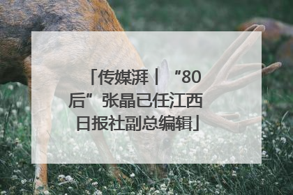 传媒湃︱“80后”张晶已任江西日报社副总编辑