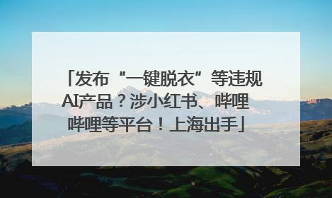 发布“一键脱衣”等违规AI产品？涉小红书、哔哩哔哩等平台！上海出手