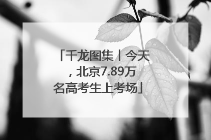 千龙图集丨今天，北京7.89万名高考生上考场