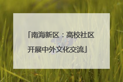 南海新区：高校社区开展中外文化交流