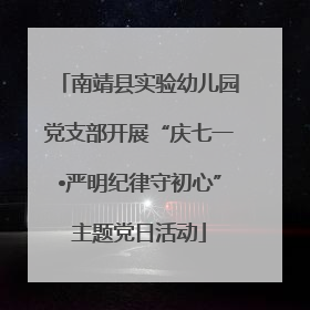 南靖县实验幼儿园党支部开展“庆七一•严明纪律守初心”主题党日活动