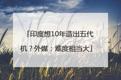 印度想10年造出五代机？外媒：难度相当大