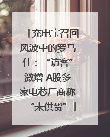 充电宝召回风波中的罗马仕：“访客”激增 A股多家电芯厂商称“未供货”