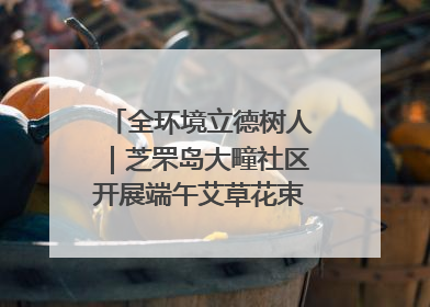 全环境立德树人｜芝罘岛大疃社区开展端午艾草花束DIY活动