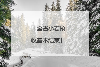 全省小麦抢收基本结束