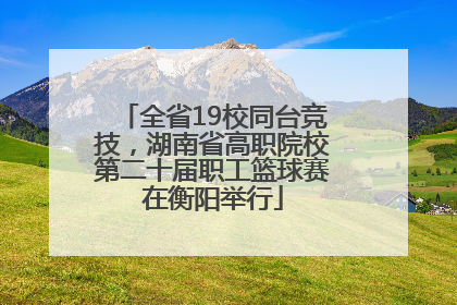 全省19校同台竞技，湖南省高职院校第二十届职工篮球赛在衡阳举行