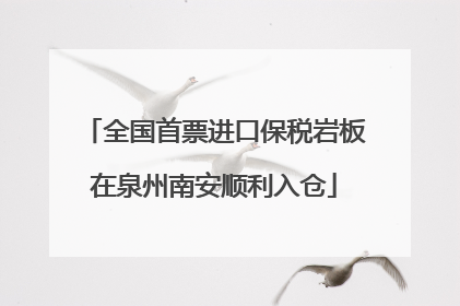 全国首票进口保税岩板在泉州南安顺利入仓