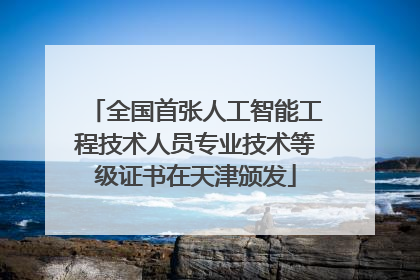 全国首张人工智能工程技术人员专业技术等级证书在天津颁发