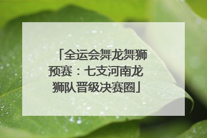 全运会舞龙舞狮预赛：七支河南龙狮队晋级决赛圈