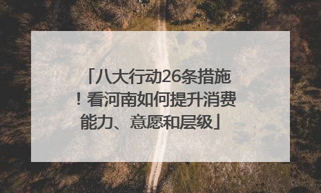 八大行动26条措施！看河南如何提升消费能力、意愿和层级