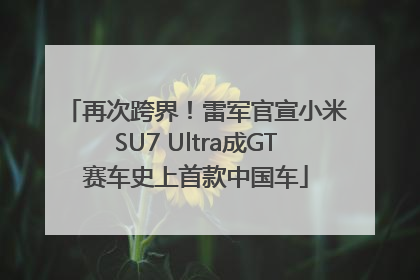 再次跨界！雷军官宣小米SU7 Ultra成GT赛车史上首款中国车