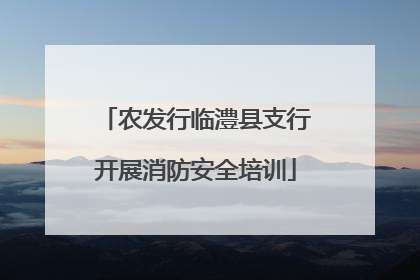 农发行临澧县支行开展消防安全培训