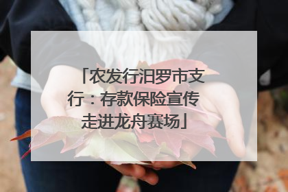 农发行汨罗市支行：存款保险宣传走进龙舟赛场