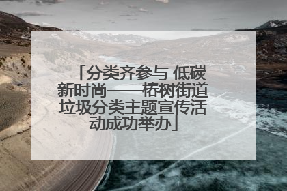 分类齐参与 低碳新时尚——椿树街道垃圾分类主题宣传活动成功举办