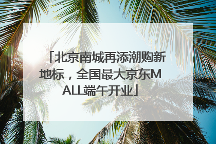 北京南城再添潮购新地标，全国最大京东MALL端午开业