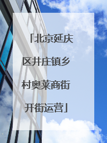北京延庆区井庄镇乡村奥莱商街开街运营
