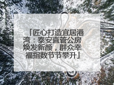 匠心打造宜居港湾：泰安直管公房焕发新颜，群众幸福指数节节攀升