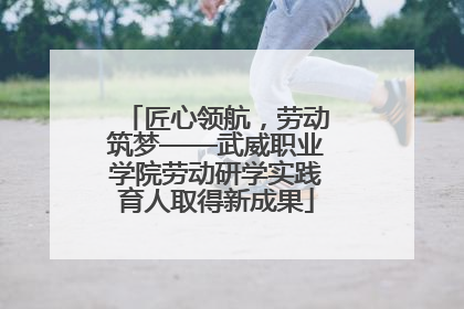 匠心领航，劳动筑梦——武威职业学院劳动研学实践育人取得新成果