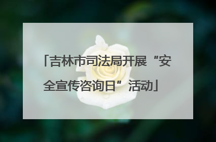 吉林市司法局开展“安全宣传咨询日”活动