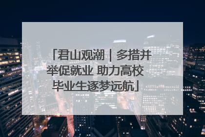 君山观潮｜多措并举促就业 助力高校毕业生逐梦远航