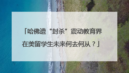 哈佛遭“封杀”震动教育界 在美留学生未来何去何从？