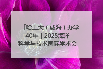 哈工大（威海）办学40年｜2025海洋科学与技术国际学术会议在威海召开