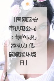 国网瑞安市供电公司：绿色同行添动力 低碳赋能环境日