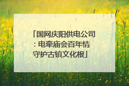 国网庆阳供电公司：电牵庙会百年情 守护古镇文化根