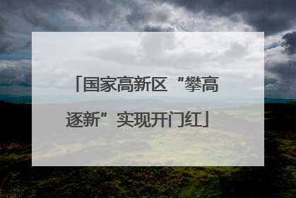 国家高新区“攀高逐新”实现开门红