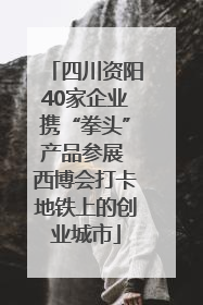 四川资阳40家企业携“拳头”产品参展 西博会打卡地铁上的创业城市