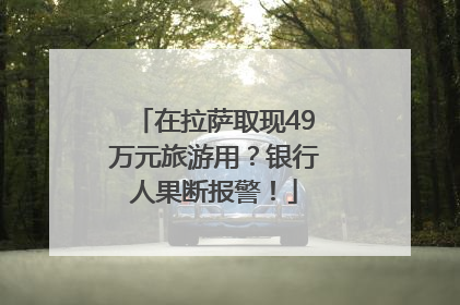 在拉萨取现49万元旅游用？银行人果断报警！