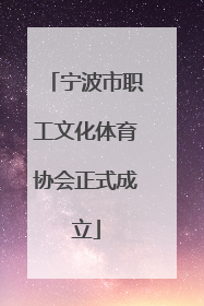 宁波市职工文化体育协会正式成立