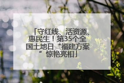 守红线、活资源、惠民生！第35个全国土地日“福建方案”惊艳亮相